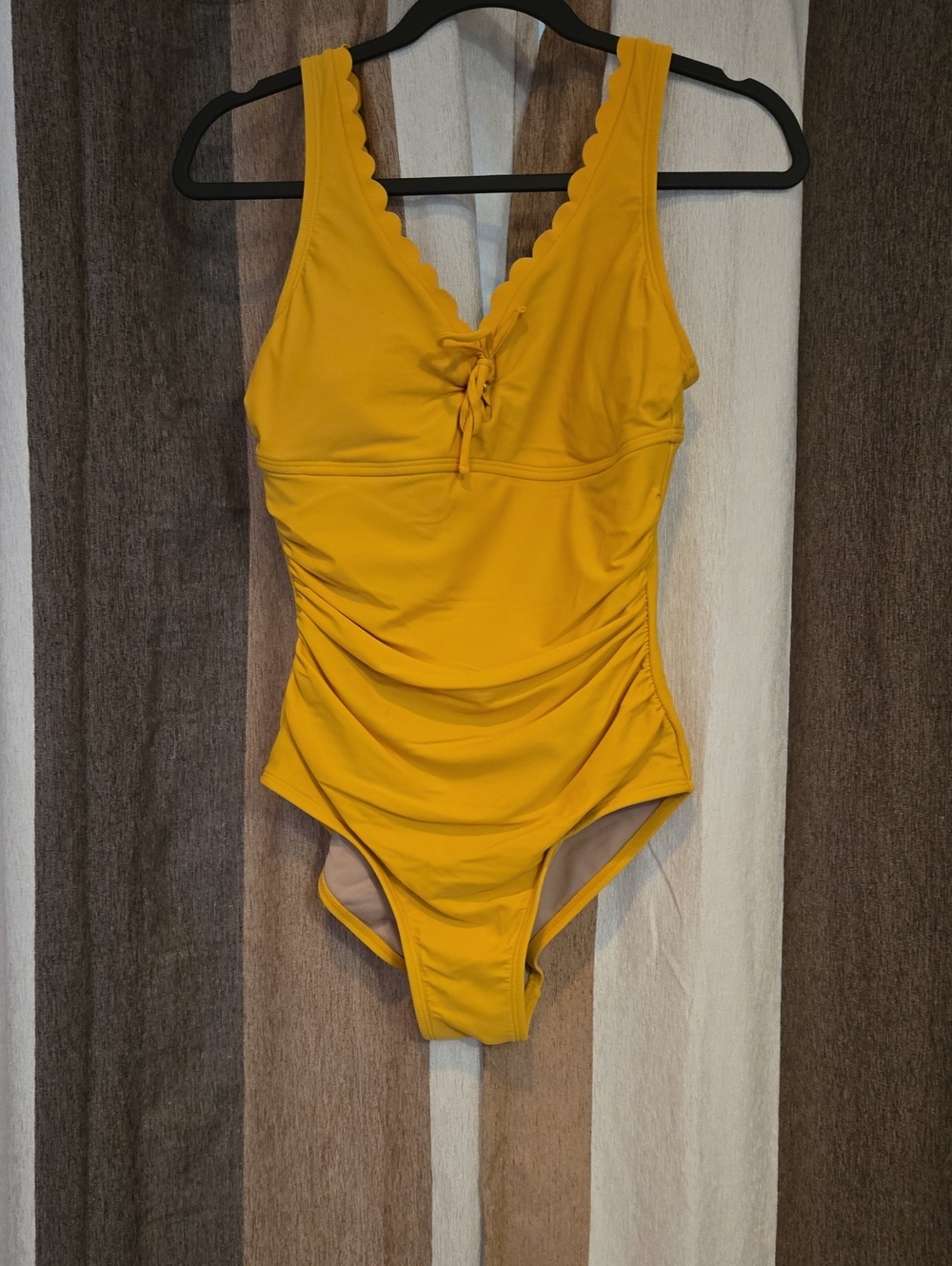 Target Yellow Kids One-Piece Swimsuit with Scallop Straps